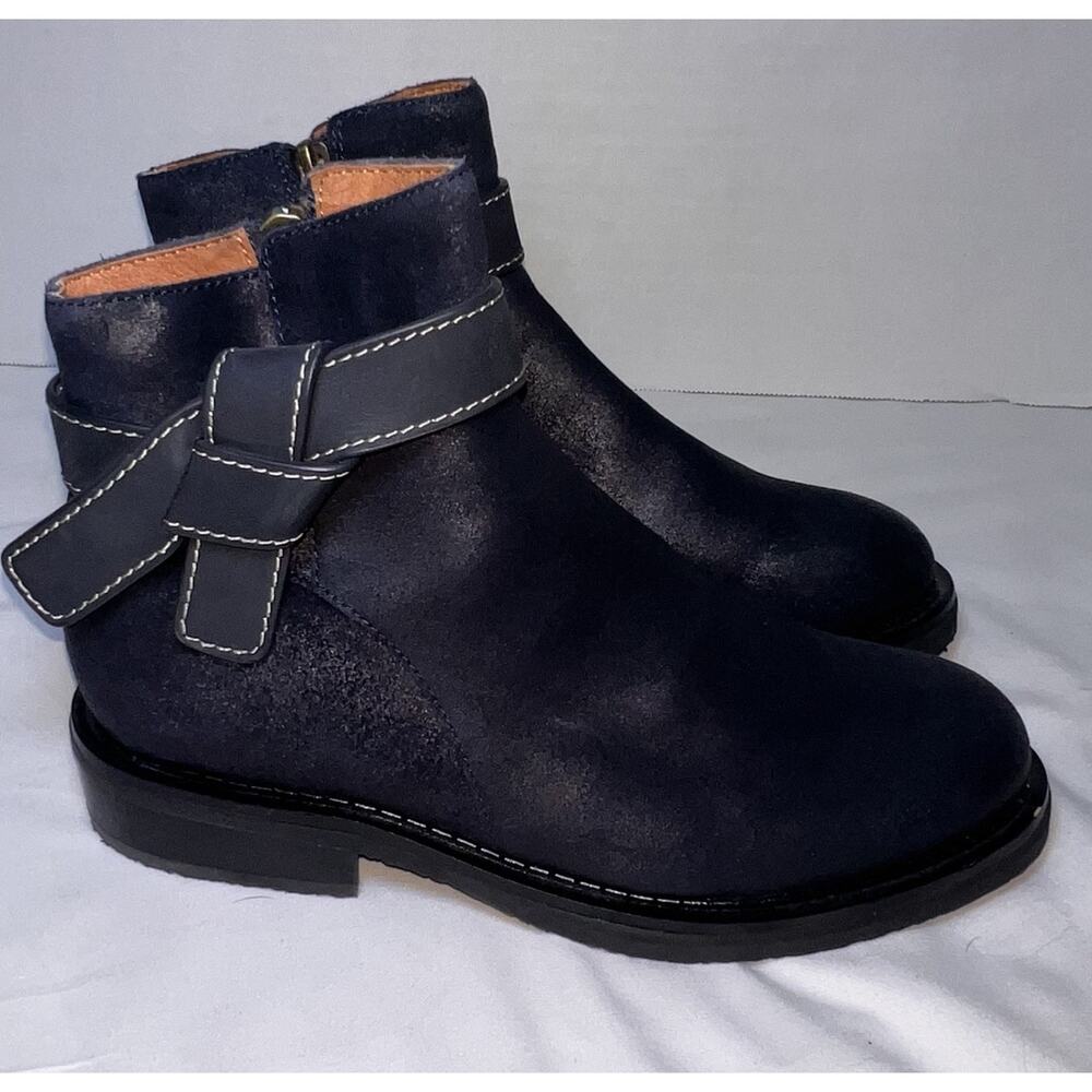 Sundance Bonfire Booties Womens Size 36 EU / 5.5 US Navy Blue Ankle Boots Casual
